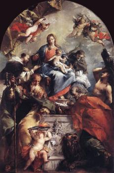 喬瓦尼 安東尼奧 格拉蒂 Madonna and Child with Saints